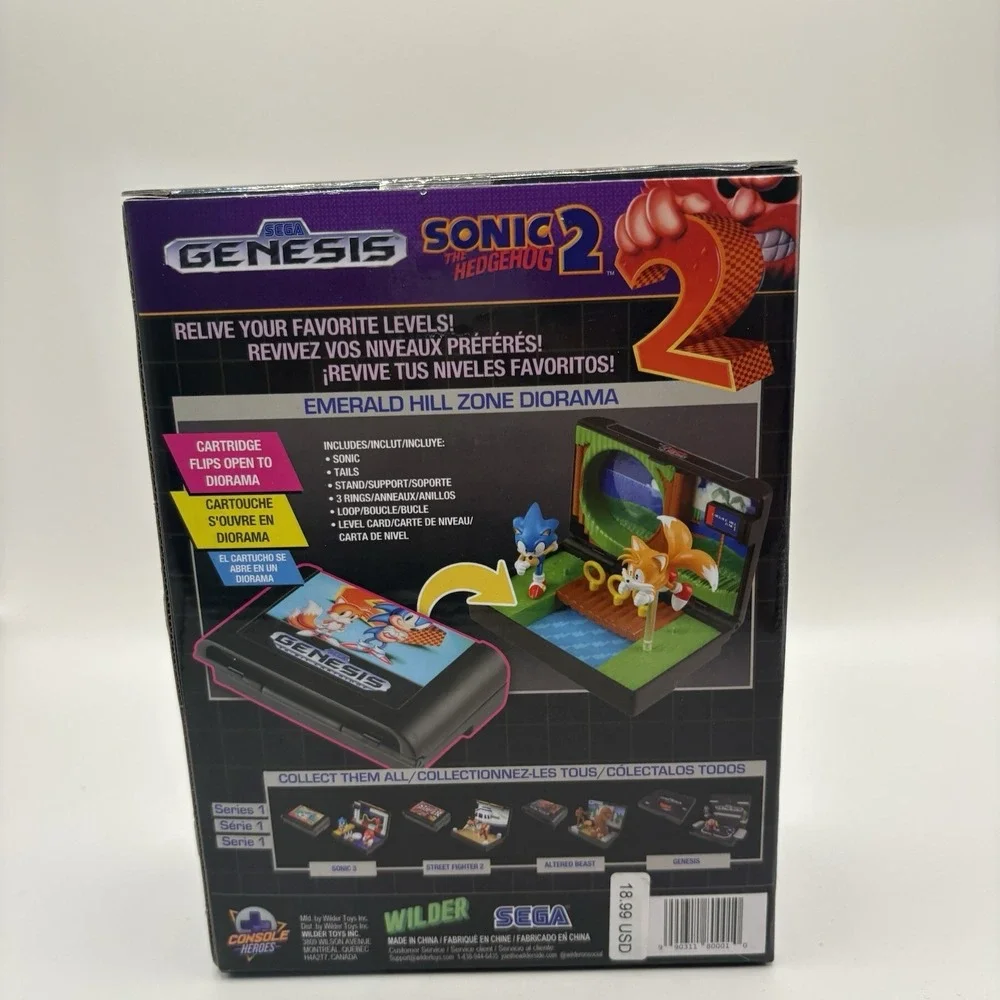 SEGA Sonic the Hedgehog 2 & 3 Console Heroes Diorama Cartridge Flip NEW Sealed